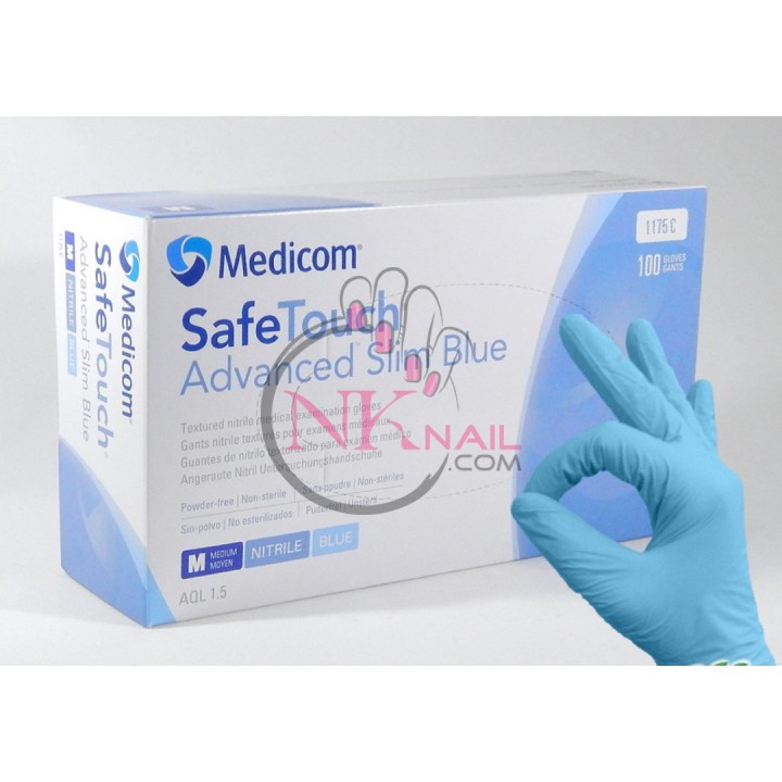 Рукавички Medicom блакитні, розмір L 50 пар